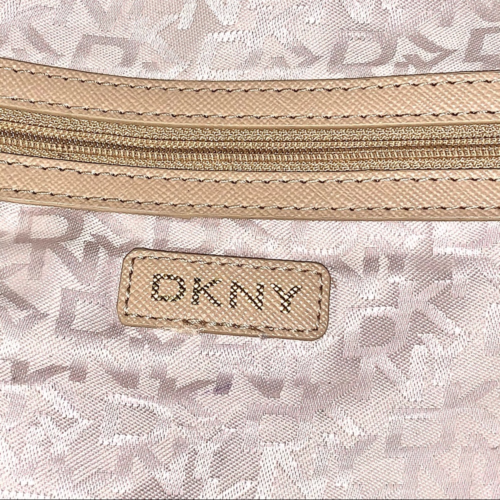 DONNA KARAN NEW YORK Satchel Chino Logo Gold Bag - Picture 9 of 13